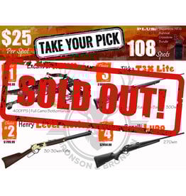 DRAW #1868 - Take Your Pick - Excalibur, Henry, Tikka OR Benelli!