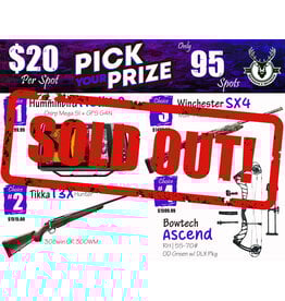 DRAW #1870 - Pick Your Prize - Humminbird, Tikka, Winchester OR Bowtech!