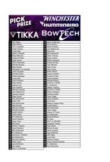 DRAW #1870 - Pick Your Prize - Humminbird, Tikka, Winchester OR Bowtech!