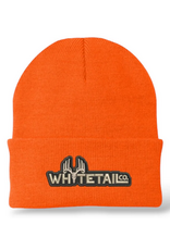 WhitetailCo Whitetail Co. Knit Logo Hat - Blaze Orange