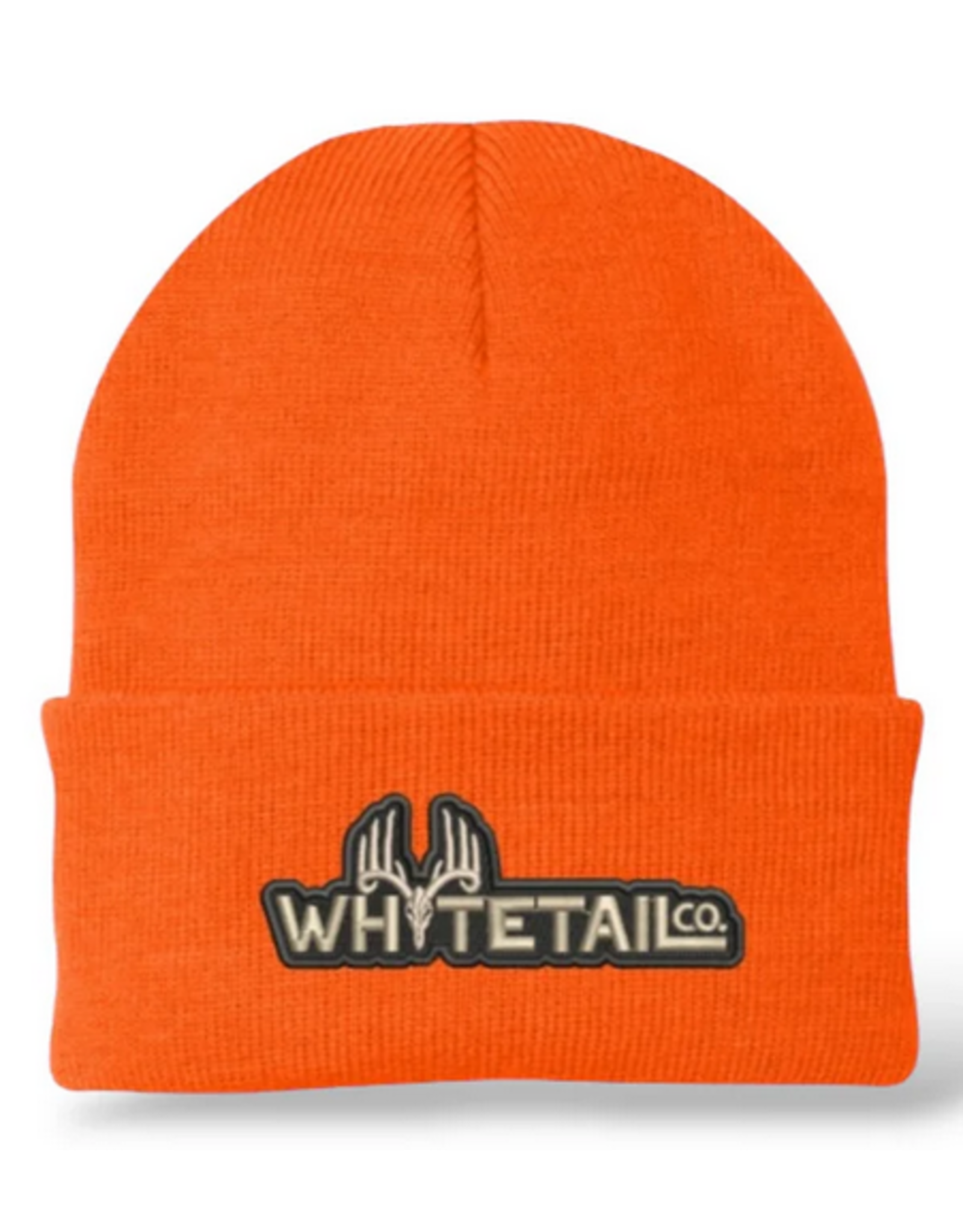 WhitetailCo Whitetail Co. Knit Logo Hat - Blaze Orange