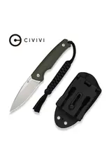 Civivi CIVIVI Altus Fixed Blade Knife OD Green G10 Handle (2.99" Stonewashed 14C28N Blade) C20076B-1, With 1PC Black Lanyard, Black Kydex Sheath & T-Clip
