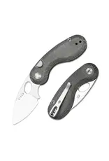 Kizer Kizer Cutlery Vanguard Microbe Button Liner Lock Folding Knife 2.19" 14C28N Satin Drop Point Blade with Thumb Hole, Black Norplex UltreX Micarta Handles, Reversible Deep Carry Clip - V2742A2
