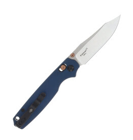 Kizer Kizer Cutlery Vanguard Pokiman CC Clutch Lock Folding Knife 3.16" AEB-L Satin Clip Point Blade, Blue Aluminum Handles, Reversible Deep Carry Clip, AXIS/Crossbar Lock - V3789A4