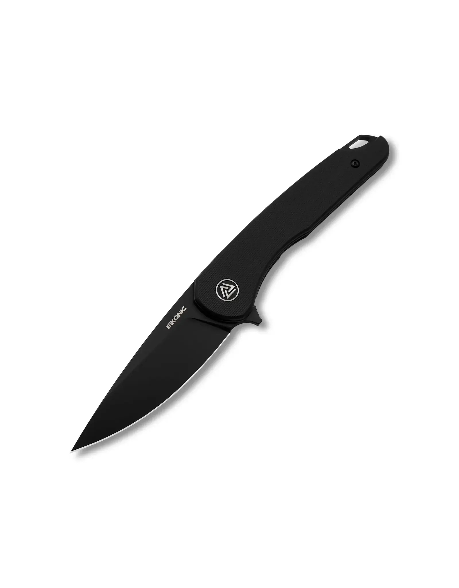 EIKONIC EIKONIC Knives Dromas Night Black G10 3.25in Stonewash Plain Drop Point 440BB