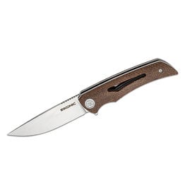 EIKONIC EIKONIC Knives Aperture Folding Knife Brown Canvas Micarta 3.14 Drop Point 551SBR
