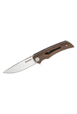 EIKONIC EIKONIC Knives Aperture Folding Knife Brown Canvas Micarta 3.14 Drop Point 551SBR