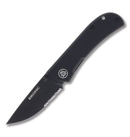 EIKONIC EIKONIC Knives Fairwind Folding Knife Night Black G10 2.72in Serrated Blade 220BBS