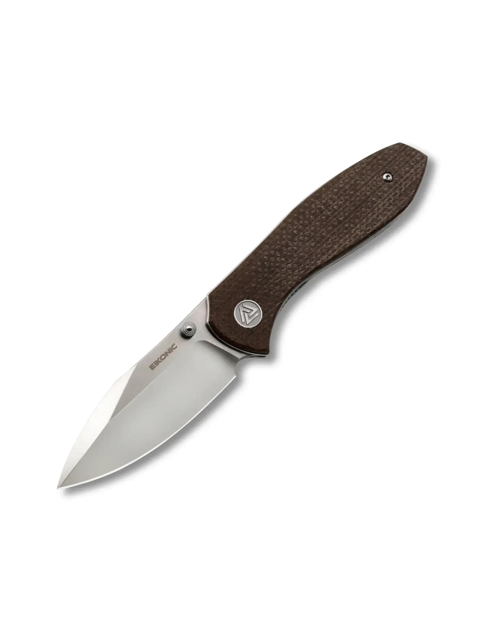 EIKONIC EIKONIC Knives Kasador Folding Knife Brown Canvas Micarta 2.74in Blade 331SBR