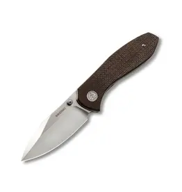 EIKONIC EIKONIC Knives Kasador Folding Knife Brown Canvas Micarta 2.74in Blade 331SBR