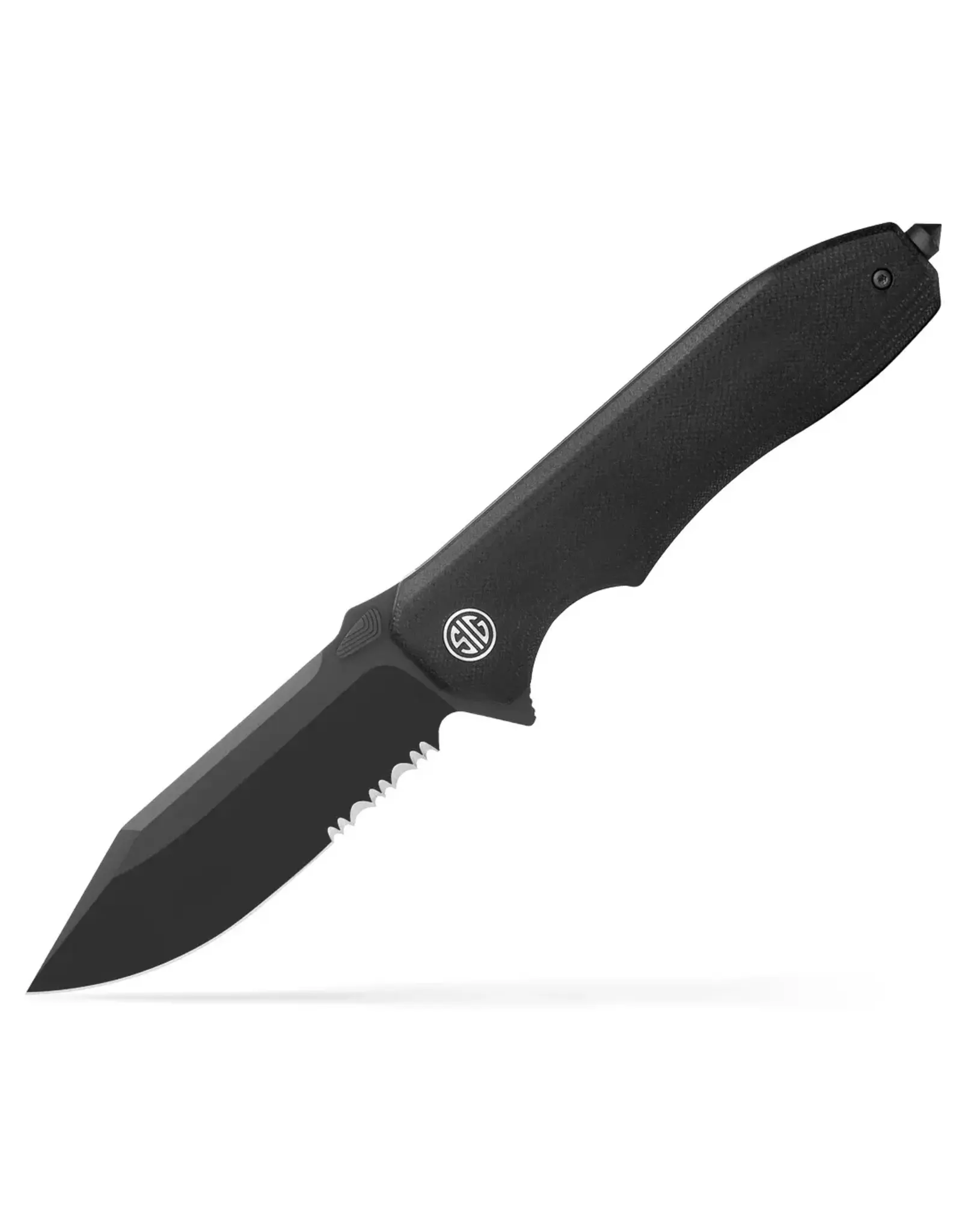 EIKONIC Eikonic Knives x Sig Sauer Validus Dark Matte Black 3.78in Part Serr Clip Point VA9BBS