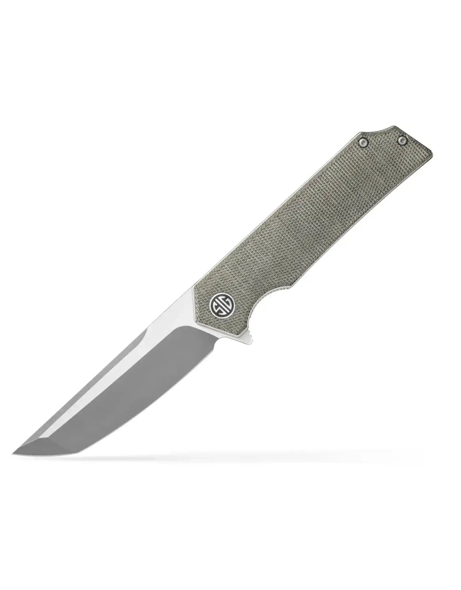 EIKONIC Eikonic Knives x Sig Sauer Tsuru Green Canvas Micarta 3.3in Two-Tone Blade TS8SG