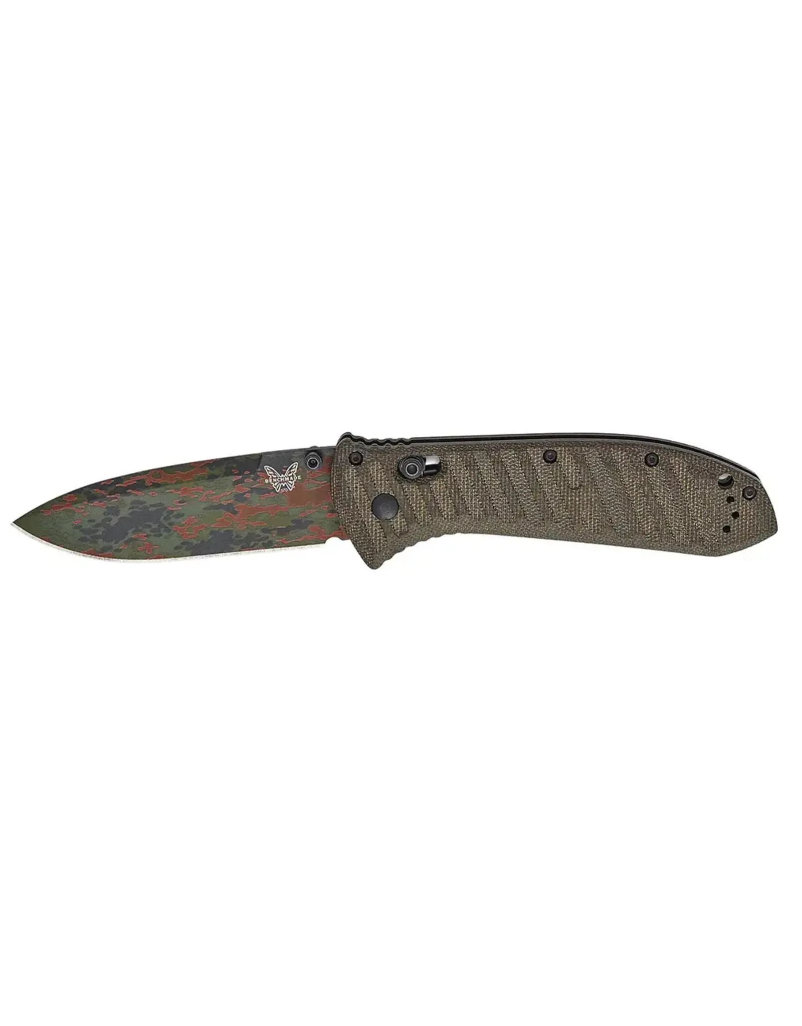Benchmade Benchmade SHOT Show 2026 Limited Edition 570CAMO-2601 Presidio II Folding Knife 3.72" S30V Camo Cerakote Drop Point Blade, Milled OD Green Canvas Micarta Handles, AXIS/Crossbar Lock