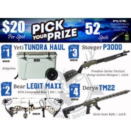 DRAW #1878 - Pick Your Prize - Yeti, Bear, Stoeger OR Derya!