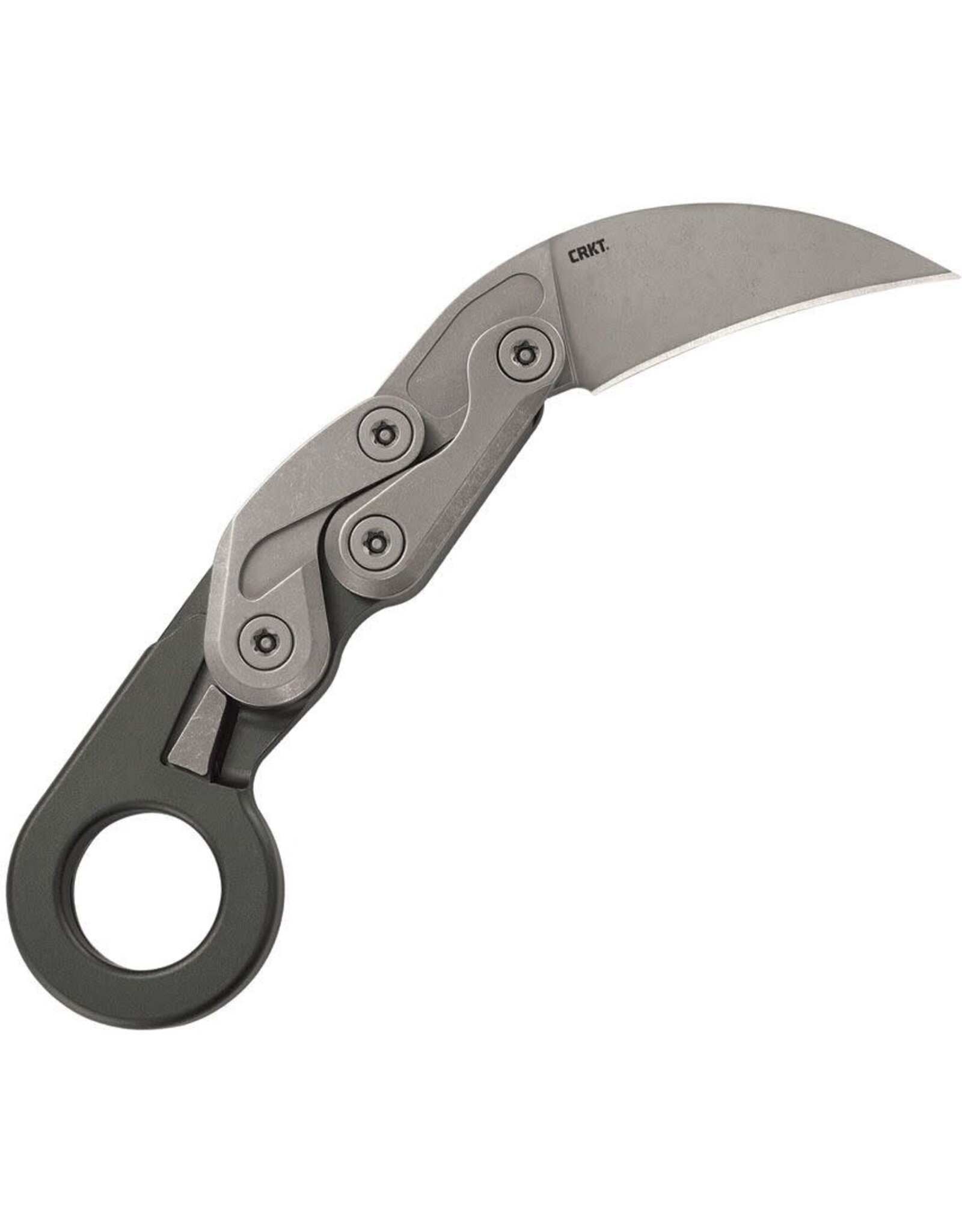 CRKT Columbia River CRKT 4045 Kinematic Provoke Compact Folding Karambit 2.26" D2 Stonewashed Plain Blade, Aluminum Handles