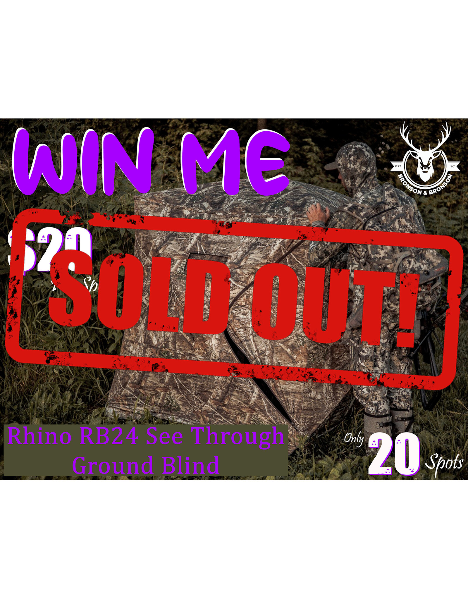 DRAW #1876 - WIN ME - RHINO RB24 GROUND BLIND! 2026 #2