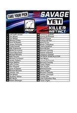 DRAW #1872 - Take Your Pick - Yeti, Savage, Killer Instinct OR Bear!