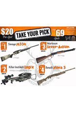 DRAW #1879 - Take Your Pick - Savage, Killer Instinct, Morisson OR Benelli!
