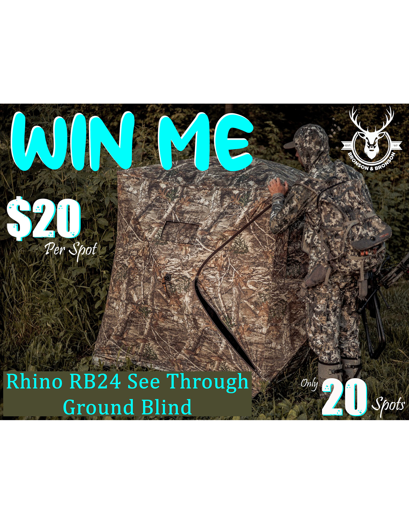 DRAW #1880 - WIN ME - RHINO RB24 GROUND BLIND! 2026 #3