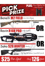 DRAW #1881 (#64-126) - Pick Your Prize - Benelli, Ravin OR Sako!