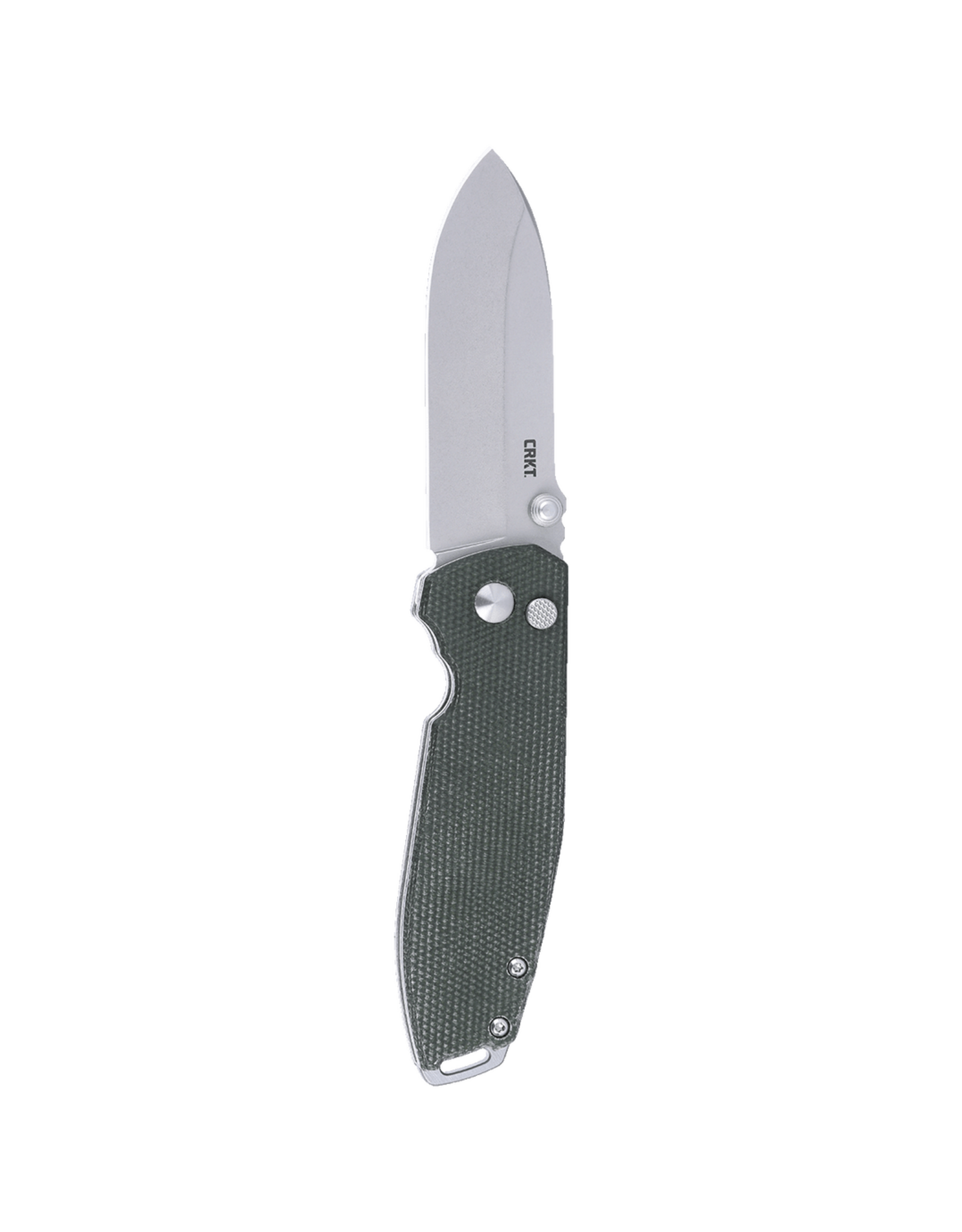 CRKT CRKT 2495GR Squid™ XM Button Lock Green / D2 Steel / Micarta Handle Folding EDC Pocket Knife