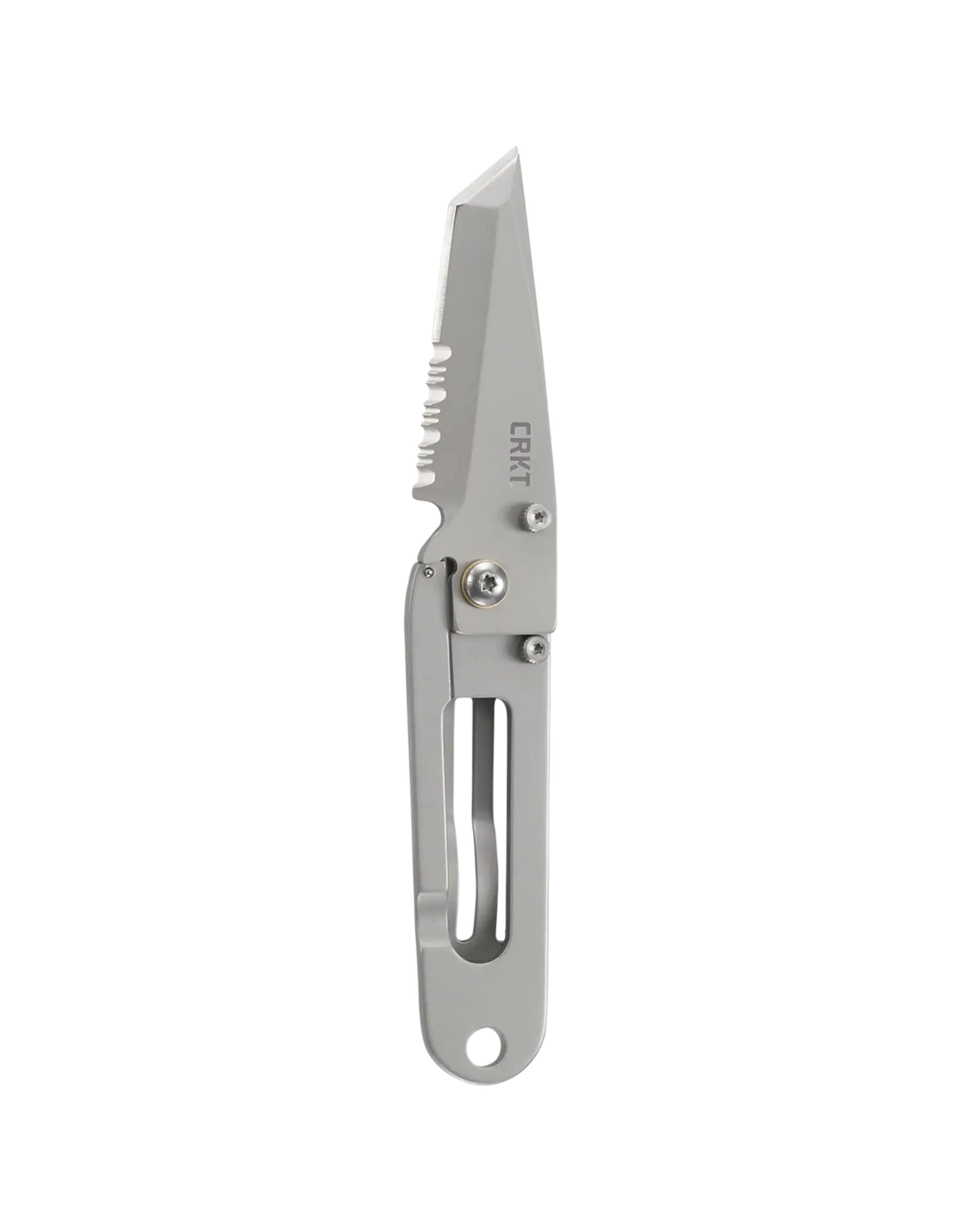 CRKT CRKT 5510 K.I.S.S.® Keep. It. Super. Simple. Gray / 3Cr13MoV Steel / Stainless Steel Handle Folding EDC Pocket Knife