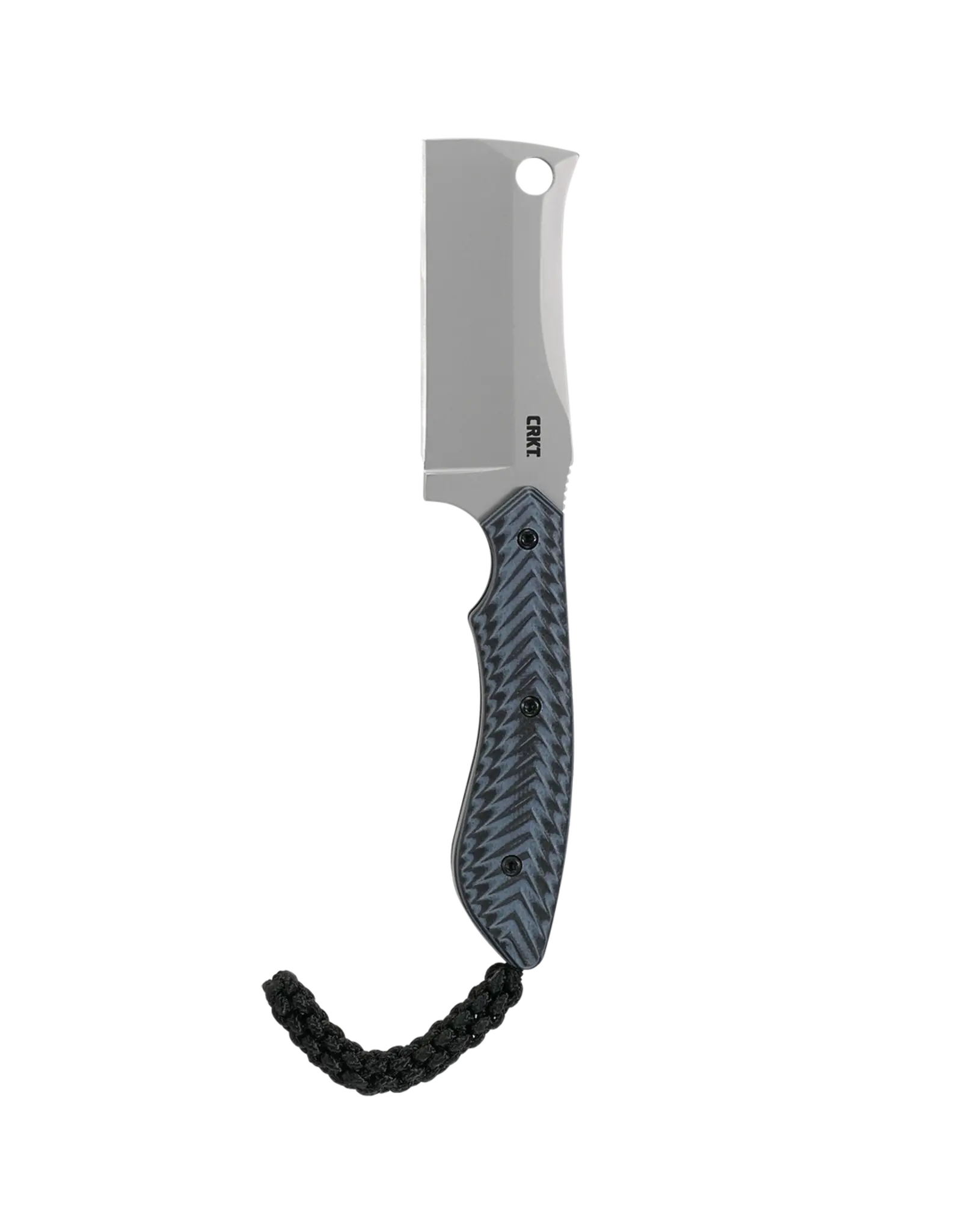 CRKT CRKT 2398 Folts S.P.E.C. Small Pocket Everyday Cleaver Neck Knife 2.44" Bead Blast Blade, Black/Gray G10 Handles, Thermoplastic Sheath