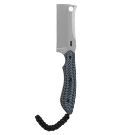 CRKT CRKT 2398 Folts S.P.E.C. Small Pocket Everyday Cleaver Neck Knife 2.44" Bead Blast Blade, Black/Gray G10 Handles, Thermoplastic Sheath