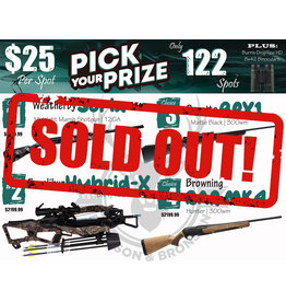 DRAW #1874 - Pick Your Prize - Weatherby, Excalibur, Beretta OR Browning!