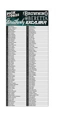 DRAW #1874 - Pick Your Prize - Weatherby, Excalibur, Beretta OR Browning!