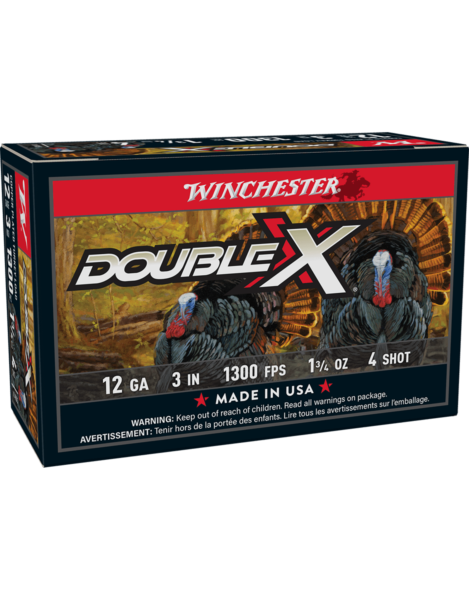 Winchester Winchester STH1234 Double X Shotshell 12 GA 3 in No. 4
