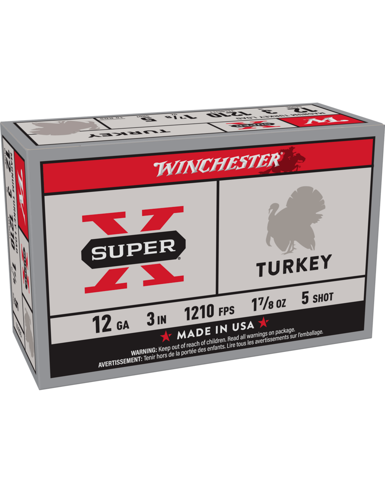 Winchester Winchester X123MT5 Super-X Turkey Shotshell 12 GA 3 in No. 5