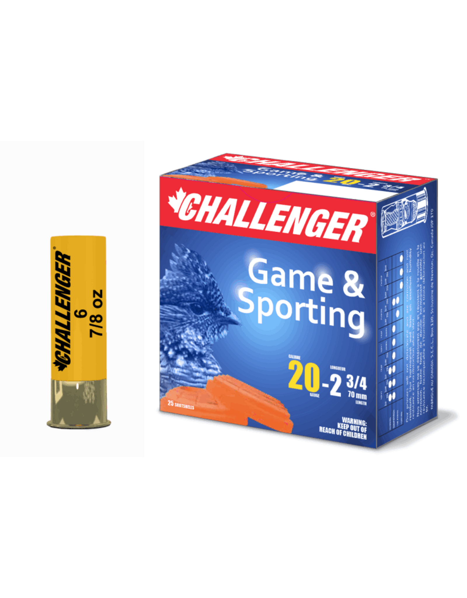 Challenger Challenger Ammo 10045 Standard 1004 Shotshell 20 GA 2-3/4 in No. 5