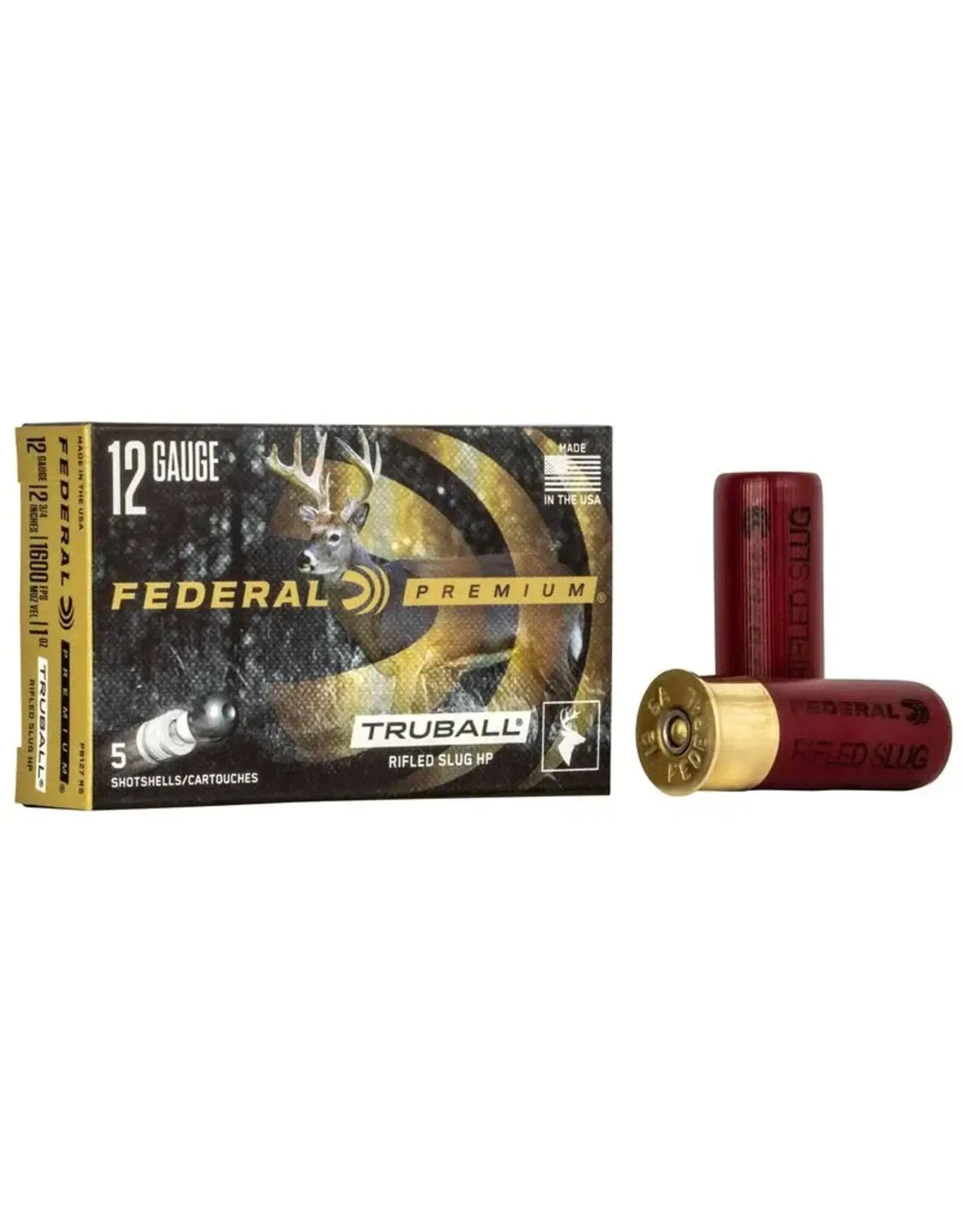 Federal Federal PB127-RS Vital-Shok TruBall Rifled Slugs 12 GA 2-3/4 in