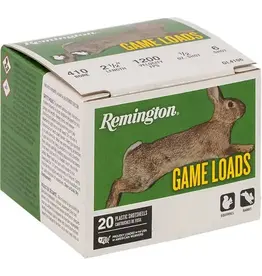 Remington Remington GL4106 Game Load Shotshell 410 GA, 2-1/2 in, No. 6, 1/2oz, Max Dr, 1200 fps, 20 Rnd per Box