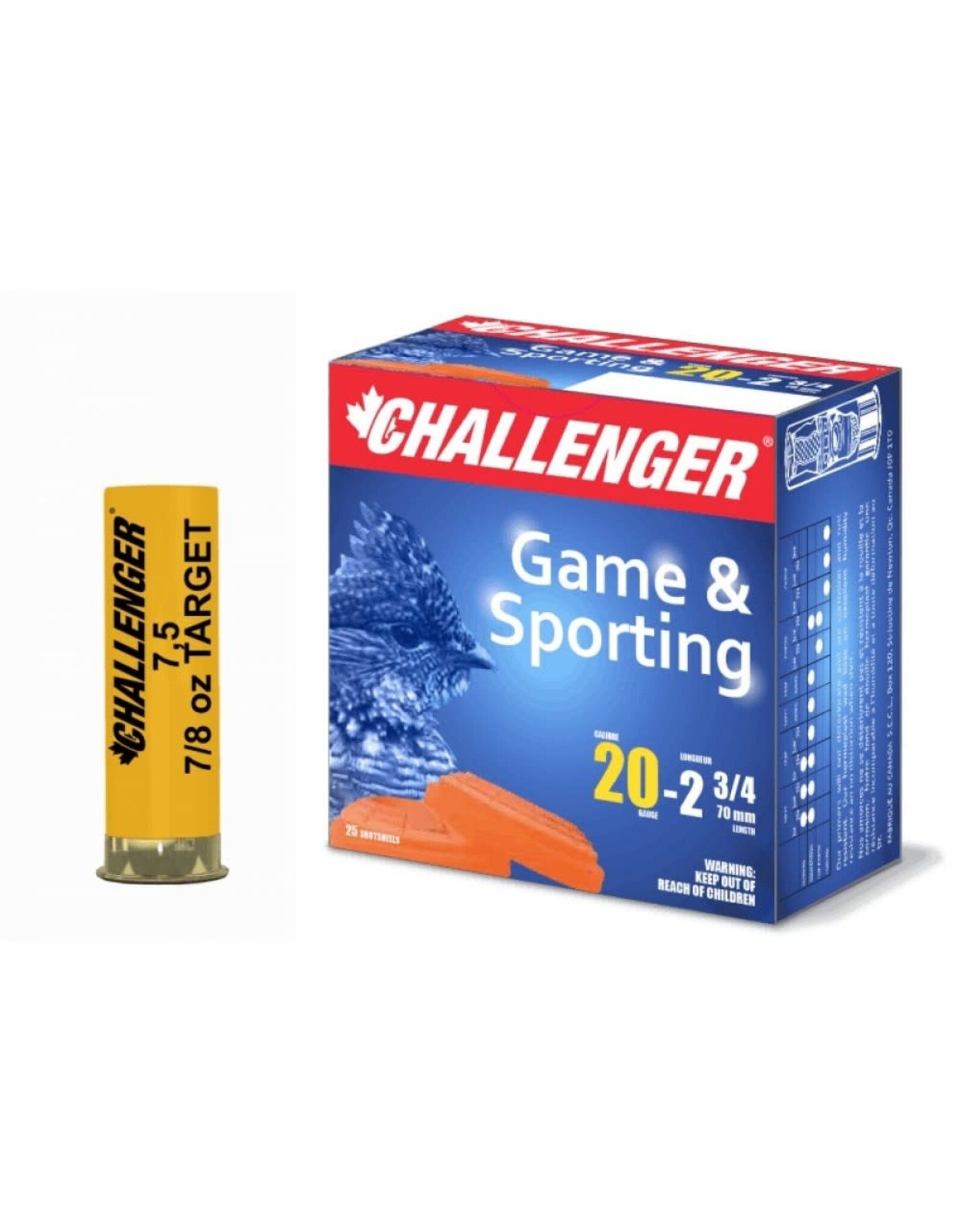 Challenger Challenger 40067 20GA 2.75" #7.5 Target Load 25ct