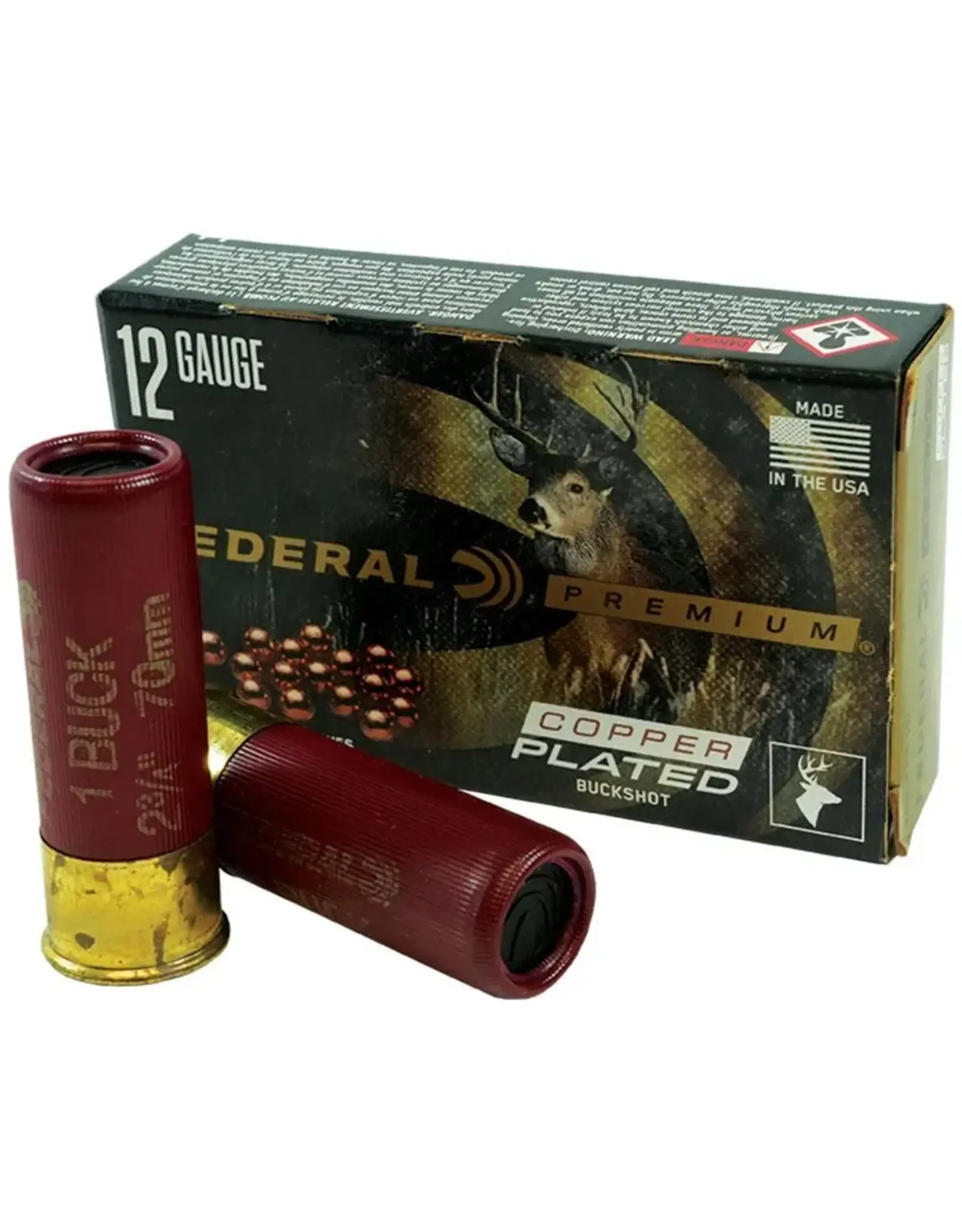 Federal Federal P1584B Premium 12GA 3" 1100fps 41 Pellets 4 Buck Copper Plated Buckshot 5 Rnd per Box P1594B