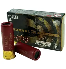 Federal Federal P1584B Premium 12GA 3" 1100fps 41 Pellets 4 Buck Copper Plated Buckshot 5 Rnd per Box P1594B