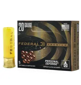 Federal Federal PD2042B Premium 20GA 2 3/4" 1325fps 10 Pellets 2 Buck Personal Defense 5 Rnd per Box PD2042B
