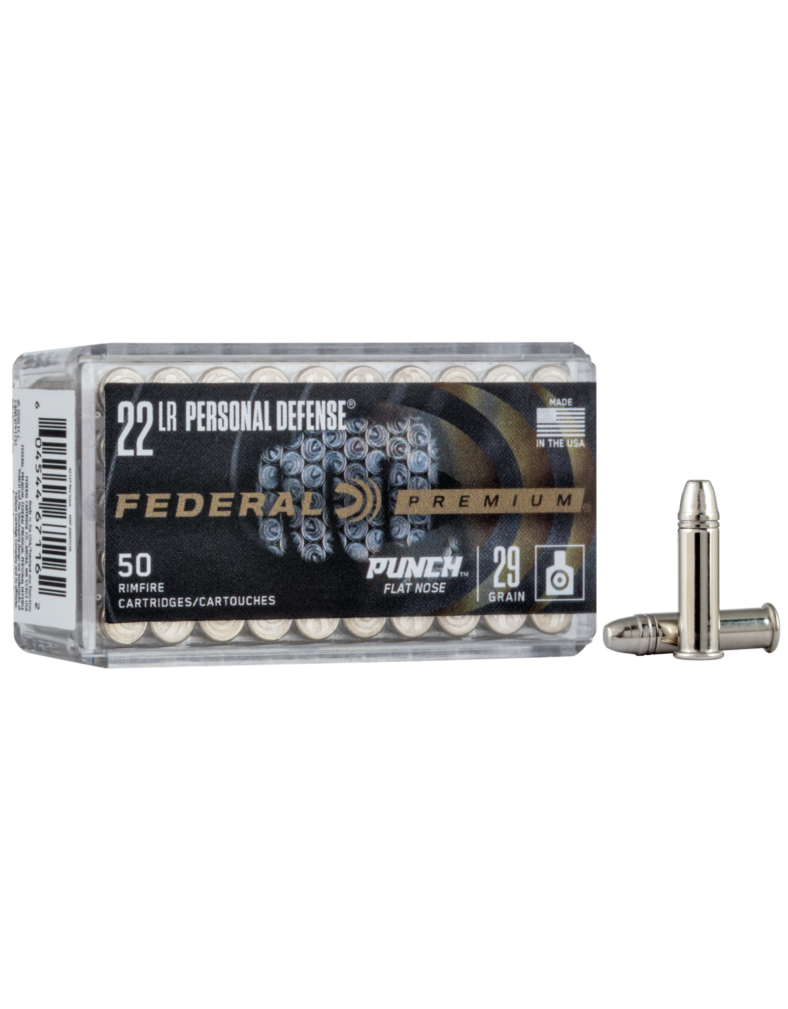 Federal Federal Premium Punch Personal Defense 22LR 29GR 1070fps 50 rounds PD22L1