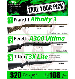 DRAW #1883 (#1-54) - Take Your Pick - Franchi, Beretta OR Tikka!