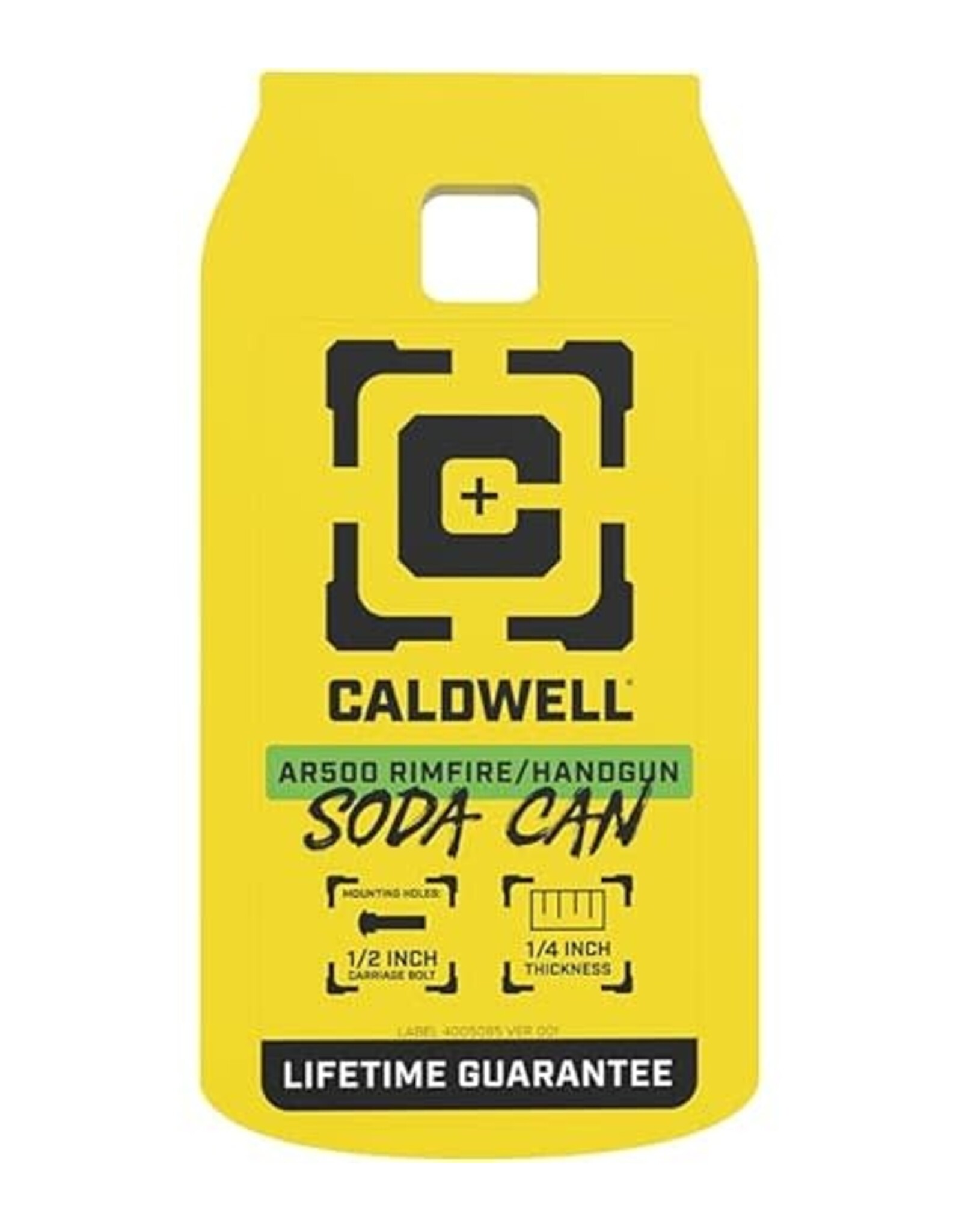 Caldwell Caldwell 4002314 AR500 1/4" Rimfire/Handgun - Soda Can Target