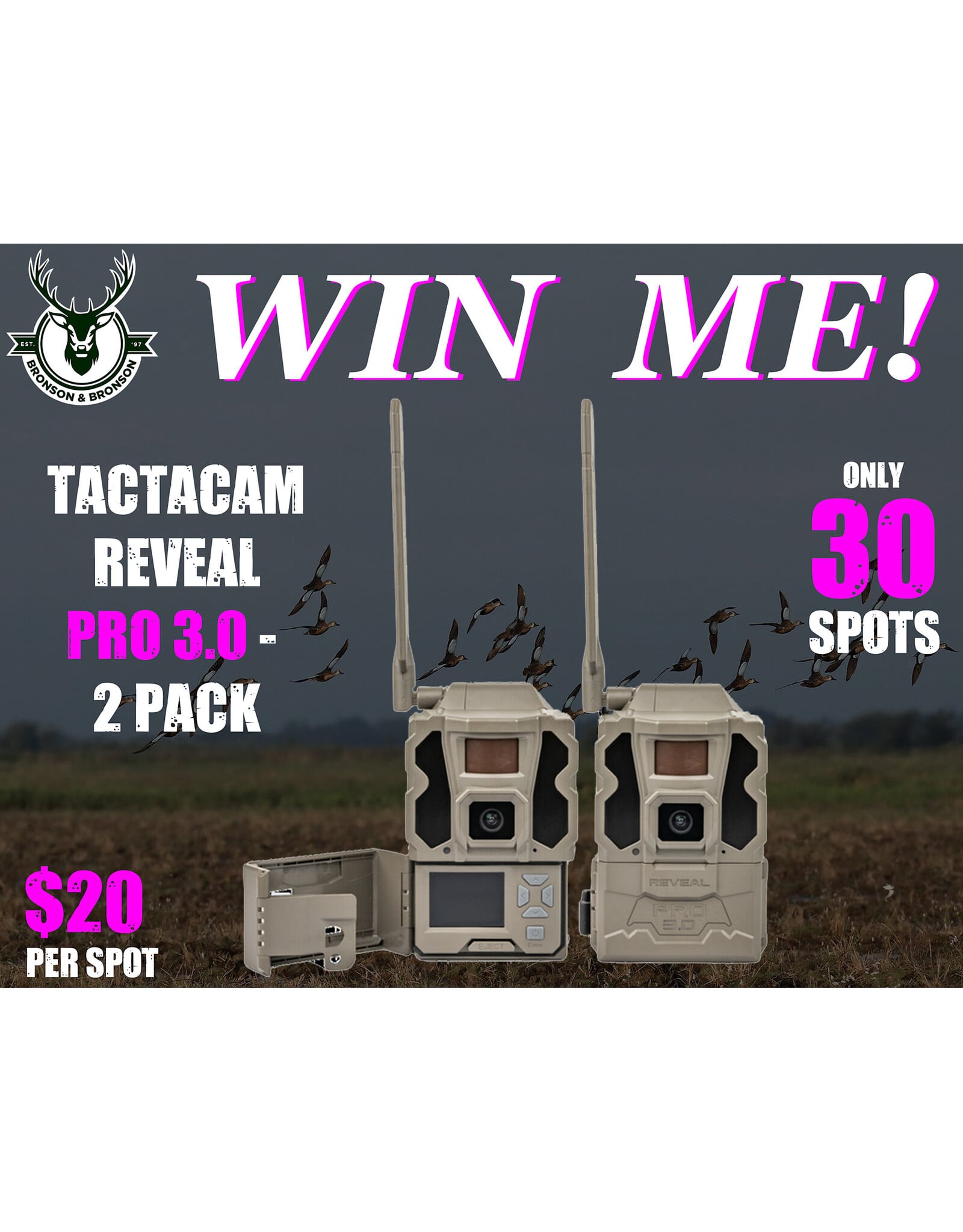 DRAW #1884 - WIN ME - Tactacam Pro 3.0 - 2 Pack 2026 #3