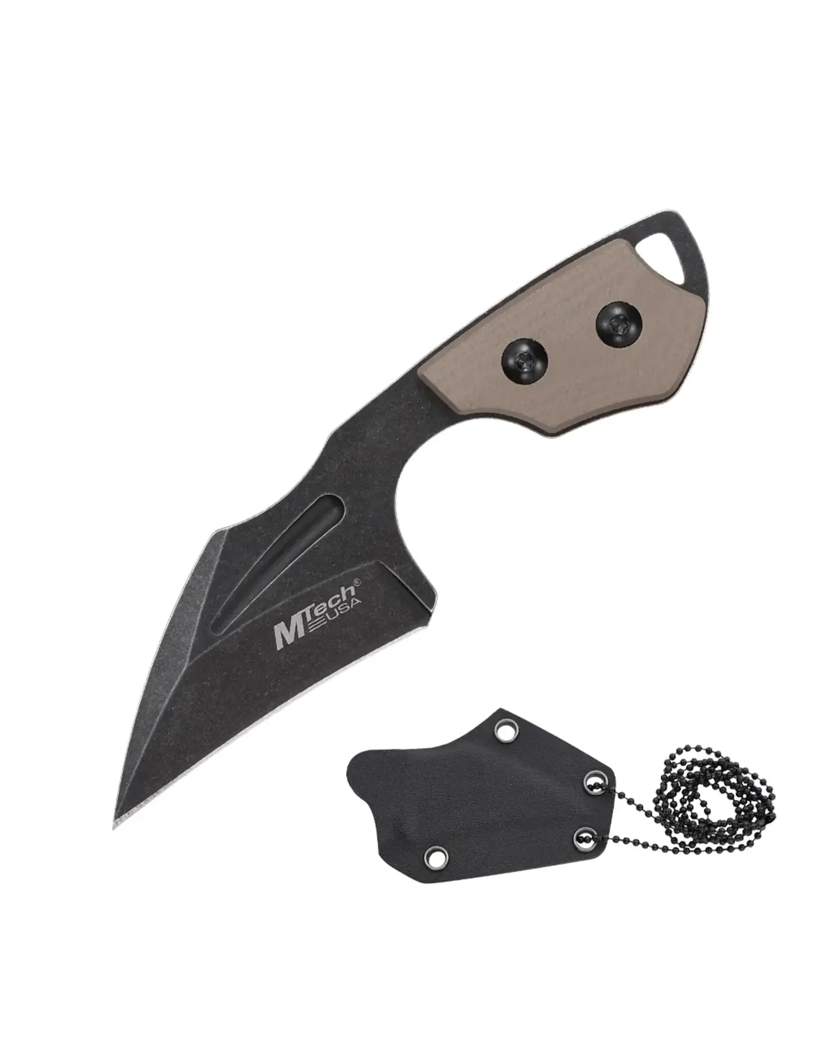MTech Usa MTech USA - Fixed Blade Neck Knife - MT-FIX001MA - TAN