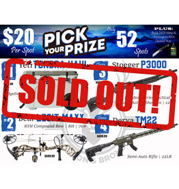 DRAW #1878 - Pick Your Prize - Yeti, Bear, Stoeger OR Derya!