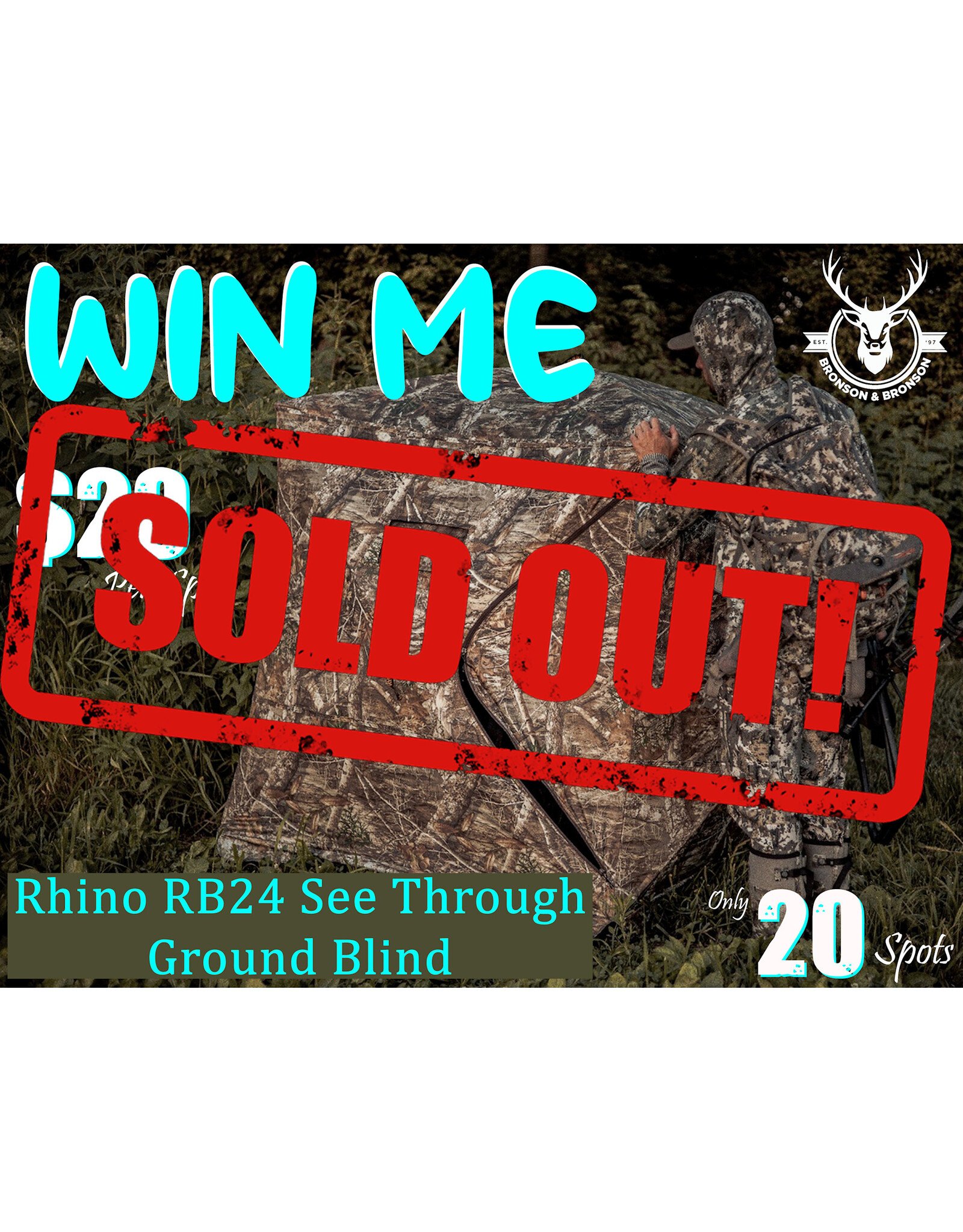 DRAW #1880 - WIN ME - RHINO RB24 GROUND BLIND! 2026 #3
