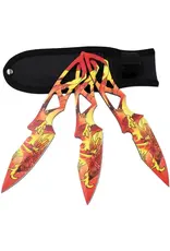 Stinger Knives Snake Eye - Tactical Throwing Knives - Set of 3 - ST-0319-9PX