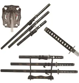 snake eye Snake Eye Tactical - 3 Piece Sword Set with Stand -SE-58LBK4