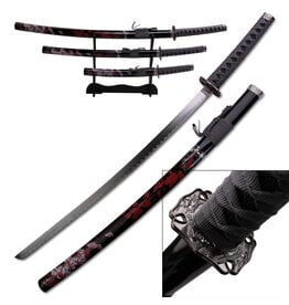 BladesUSA SW-78-4 - BladesUSA - 3 Piece Sword Set with Display Stand