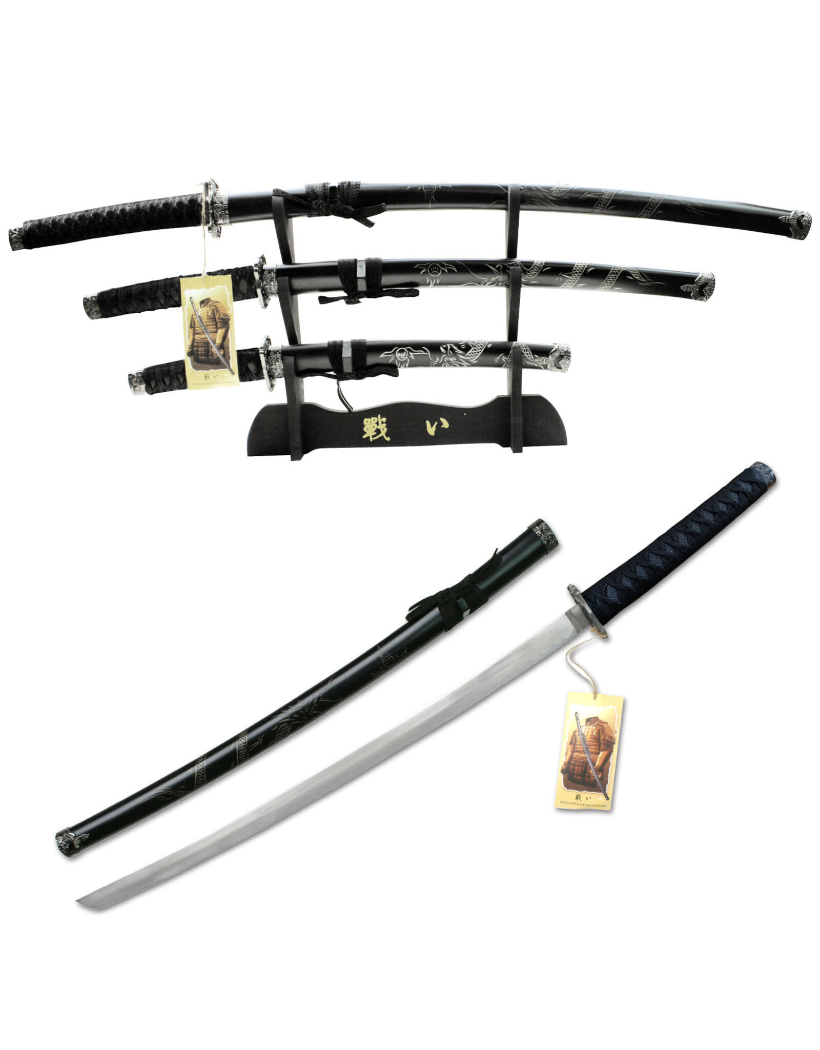 snake eye SE-58-D4 - Snake Eye Tactical - 3 Piece Sword Set with Stand